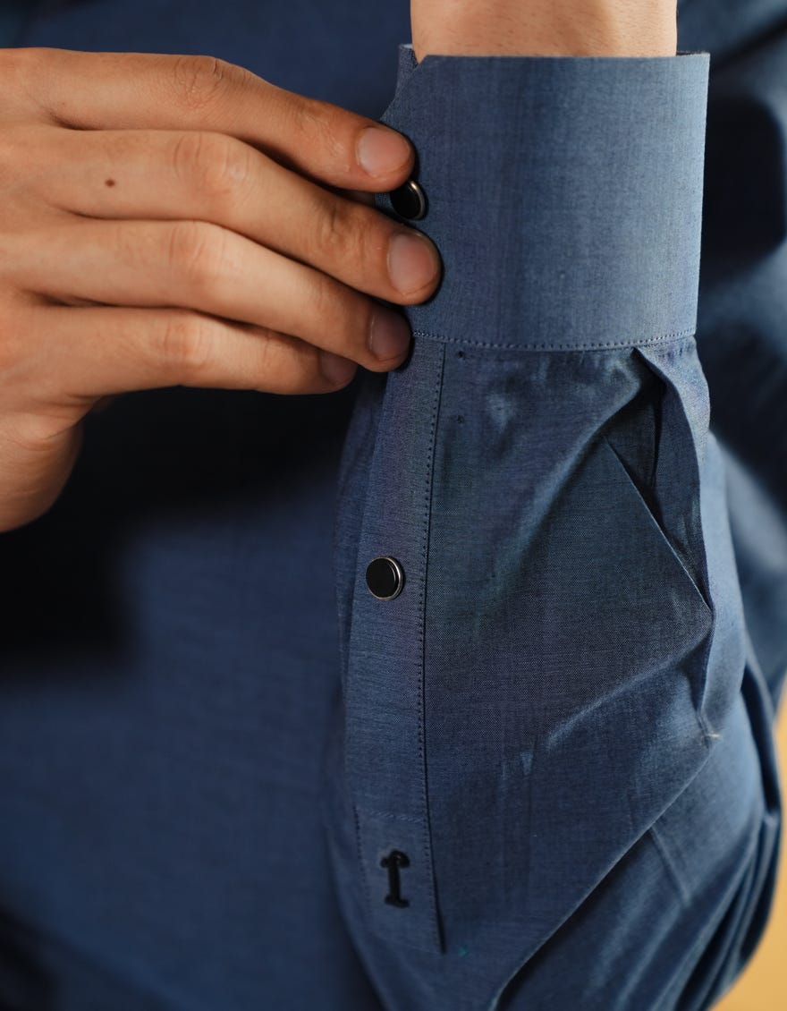 GREYISH BLUE COTTON CASUAL KAMEEZ SHALWAR