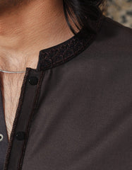 BROWN BLENDED SEMI-FORMAL KAMEEZ SHALWAR