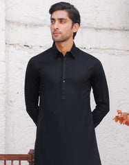 BLACK COTTON CASUAL KAMEEZ SHALWAR