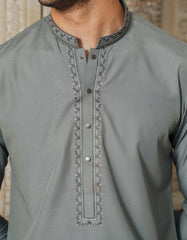 GREY BLENDED SEMI-FORMAL KAMEEZ SHALWAR