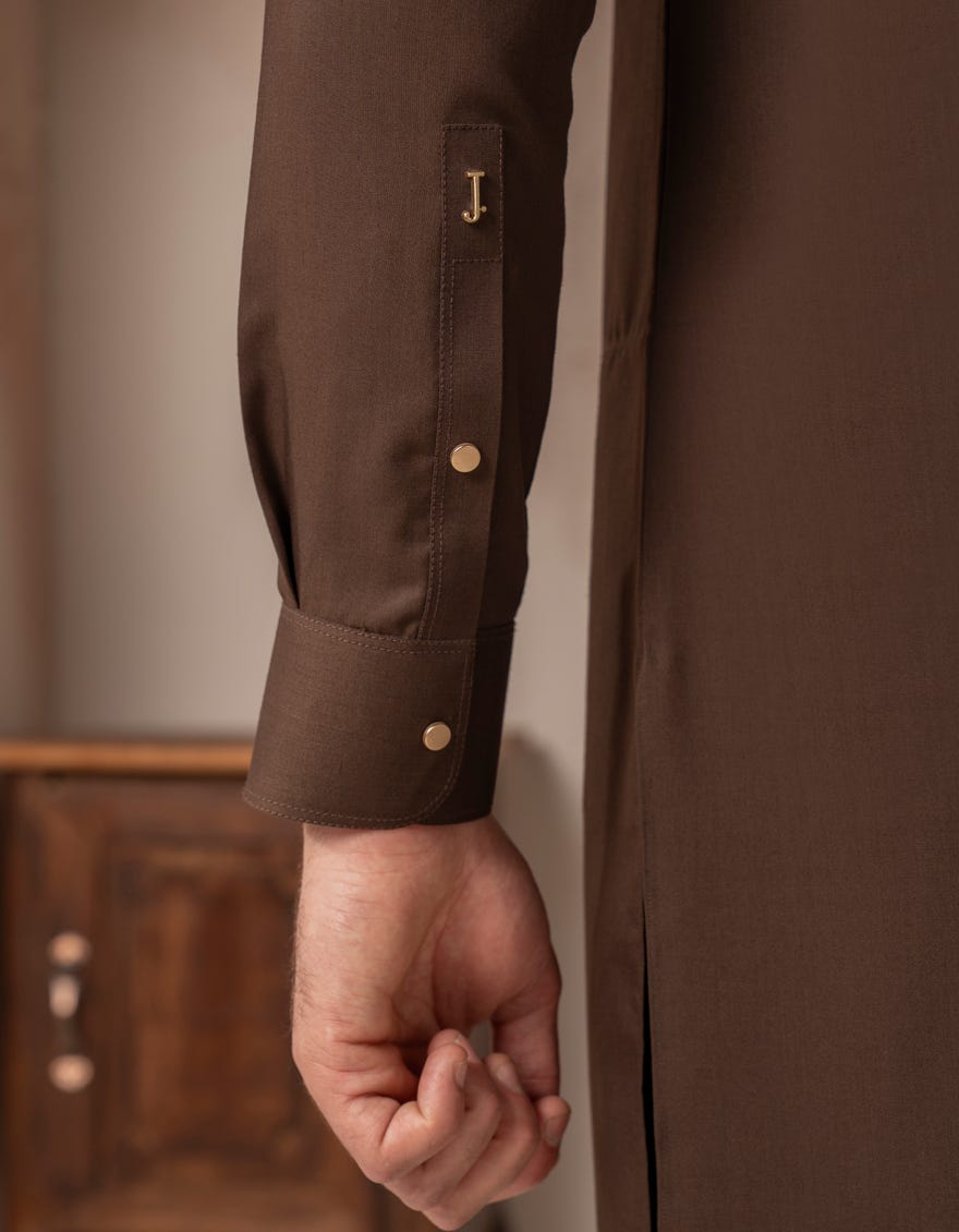 BROWN BLENDED CASUAL KAMEEZ SHALWAR