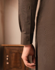 BROWN COTTON CASUAL KAMEEZ SHALWAR