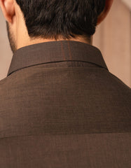 BROWN COTTON CASUAL KAMEEZ SHALWAR