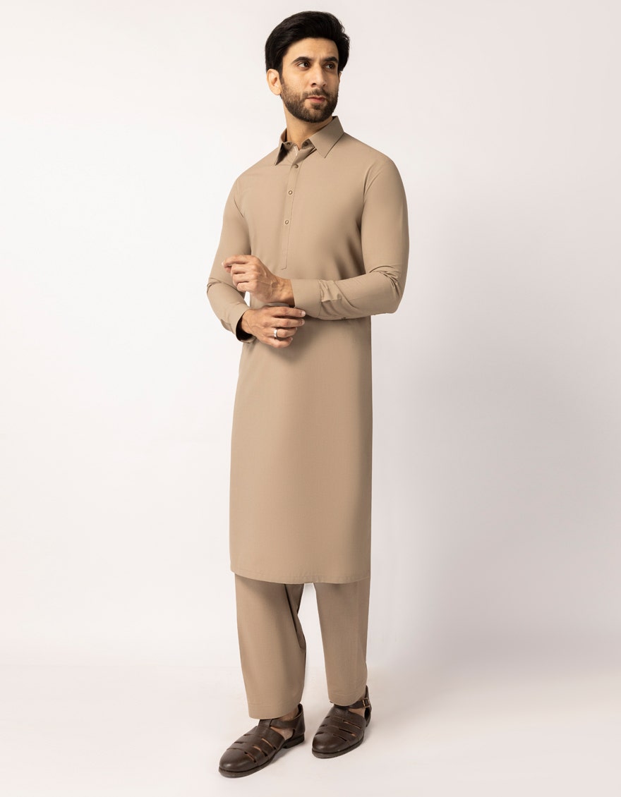 BROWN CASUAL KAMEEZ SHALWAR
