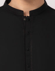 BLACK SEMI-FORMAL KAMEEZ SHALWAR