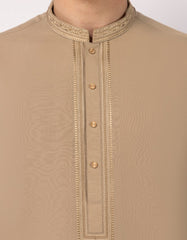 BEIGE SEMI-FORMAL KAMEEZ SHALWAR