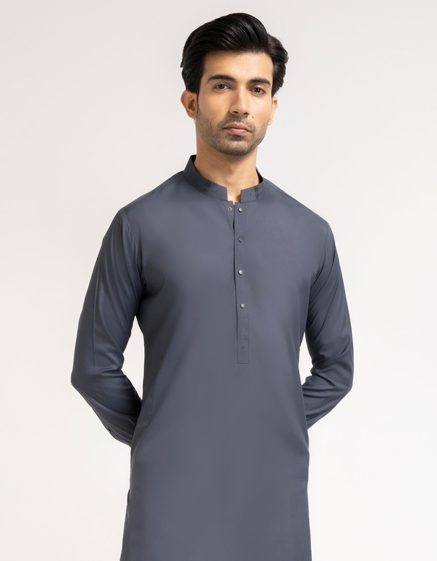 DEEP GREY CASUAL KAMEEZ SHALWAR