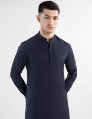 NAVY BLUE BLENDED SEMI-FORMAL KAMEEZ SHALWAR