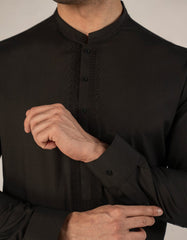 BLACK BLENDED SEMI-FORMAL KAMEEZ SHALWAR