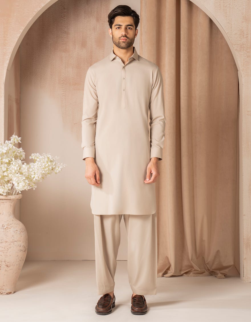 FAWN BLENDED CASUAL KAMEEZ SHALWAR