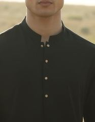 BLACK BLENDED KAMEEZ SHALWAR | JJKS-A-47355
