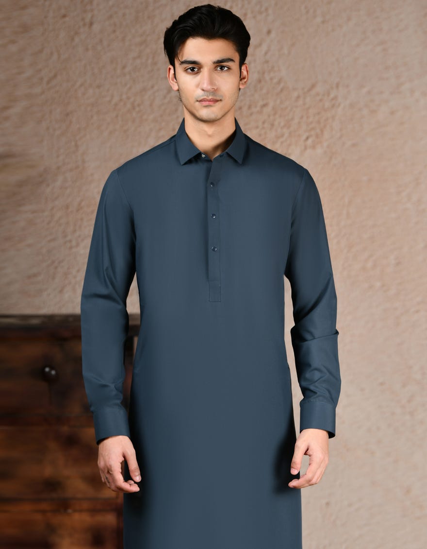 DARK GREEN KAMEEZ SHALWAR | JJKS-A-47371