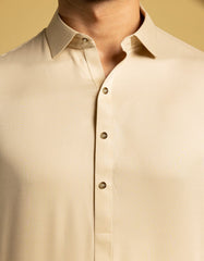 BEIGE BLENDED CASUAL KAMEEZ SHALWAR