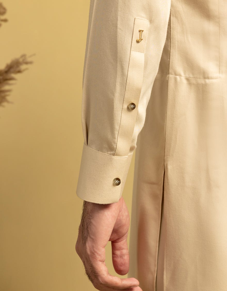 BEIGE BLENDED CASUAL KAMEEZ SHALWAR