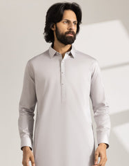 ASH GREY COTTON CASUAL KAMEEZ SHALWAR