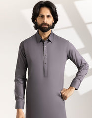 GREY COTTON CASUAL KAMEEZ SHALWAR