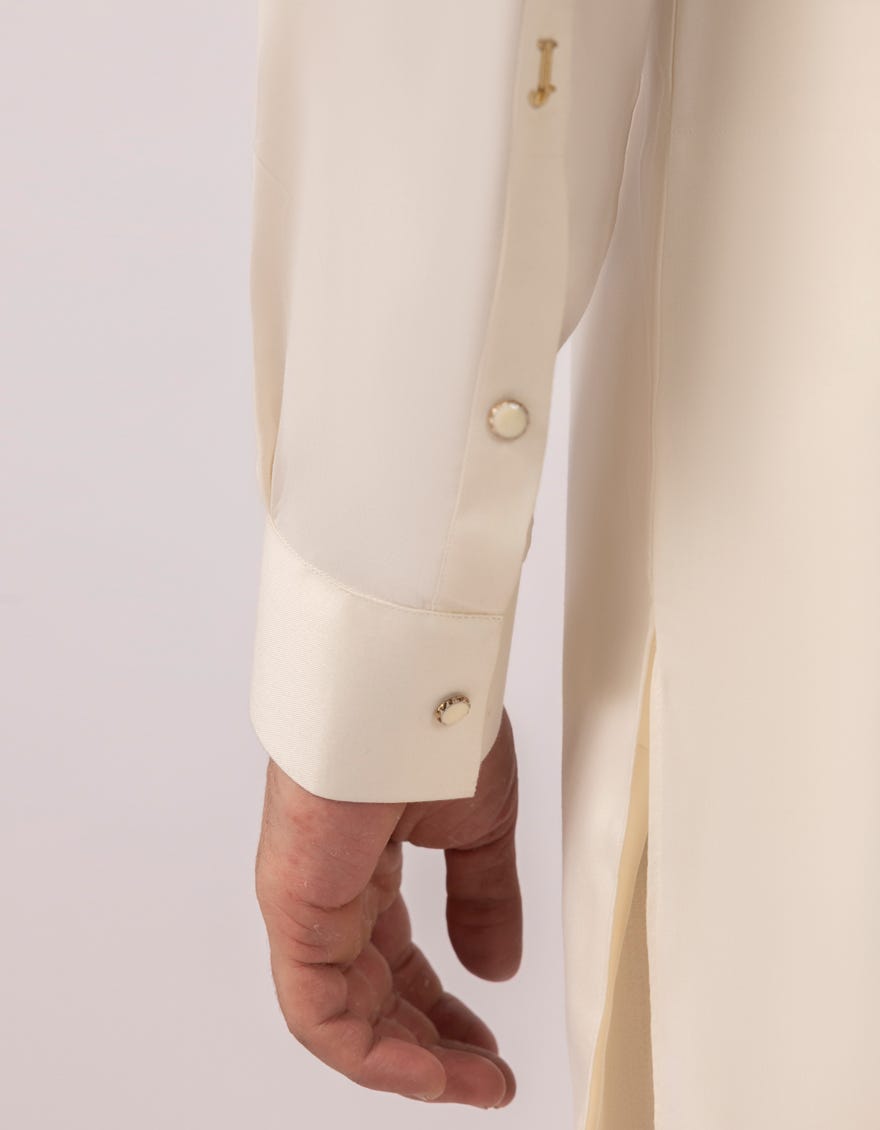 CREAM PLAIN KAMEEZ SHALWAR