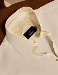 CREAM BLENDED KAMEEZ SHALWAR