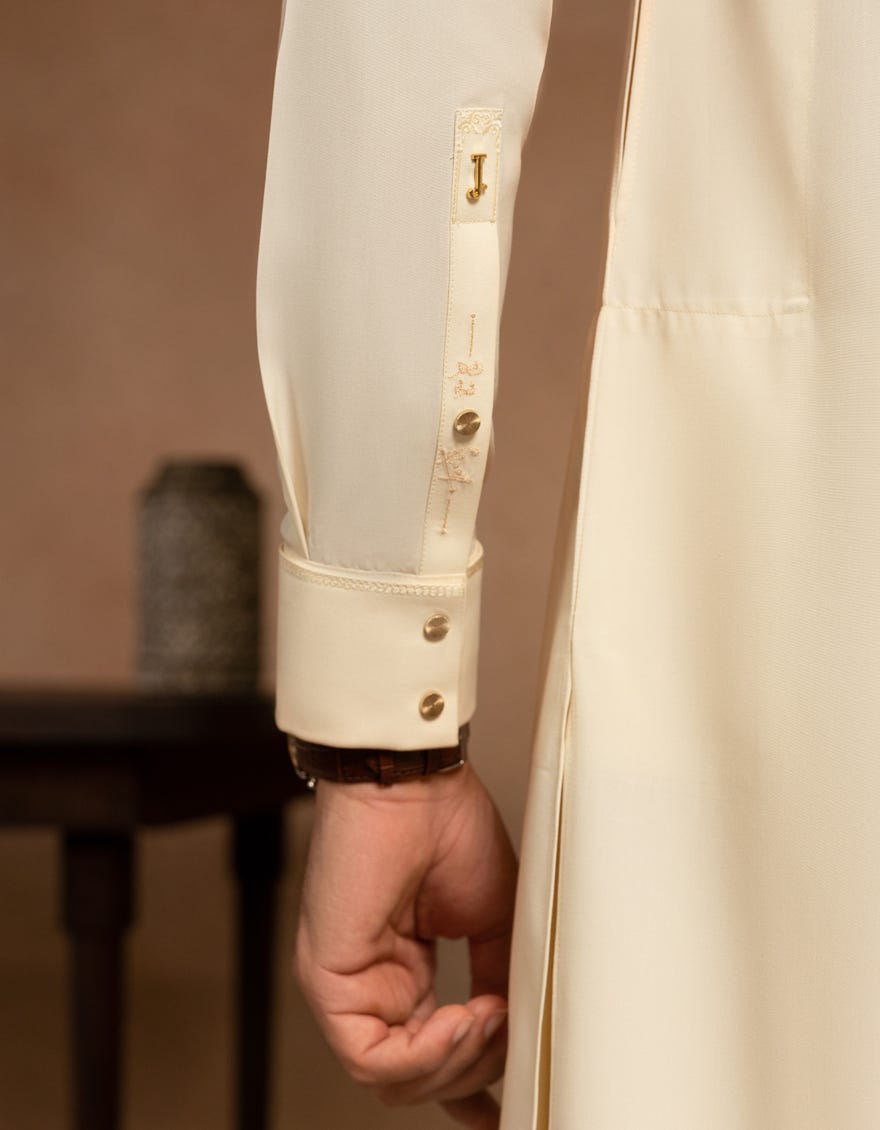 CREAM BLENDED KAMEEZ SHALWAR