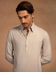 GREY BLENDED KAMEEZ SHALWAR