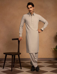 GREY BLENDED KAMEEZ SHALWAR