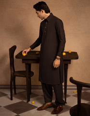 BROWN BLENDED KAMEEZ SHALWAR