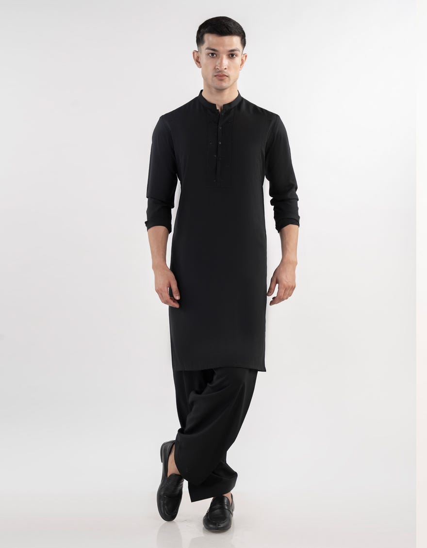 BLACK BLENDED FORMAL KAMEEZ SHALWAR