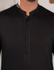 BLACK BLENDED SEMI-FORMAL KAMEEZ SHALWAR