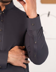 GREY BLENDED SEMI-FORMAL KAMEEZ SHALWAR