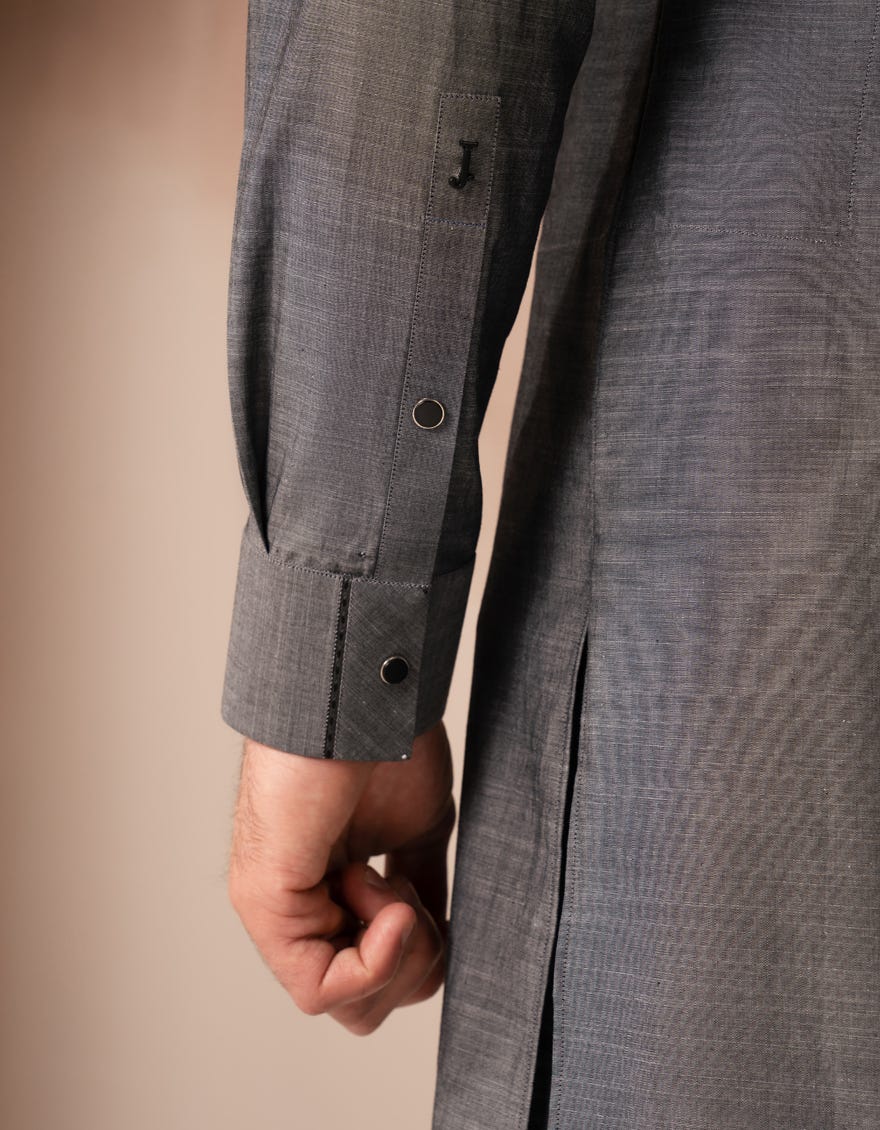 GREY COTTON CASUAL KAMEEZ SHALWAR