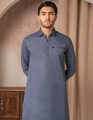 BLUE COTTON CASUAL KAMEEZ SHALWAR