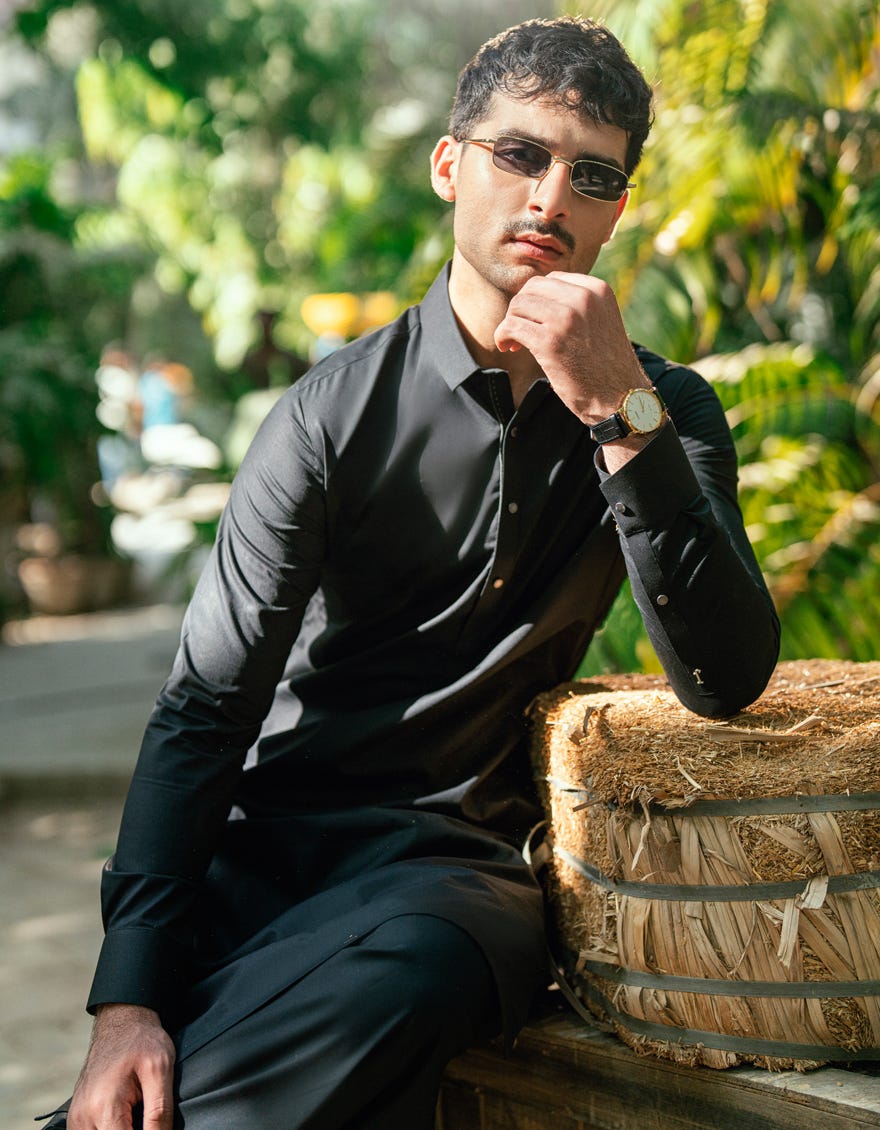BLACK CVC CASUAL KAMEEZ SHALWAR