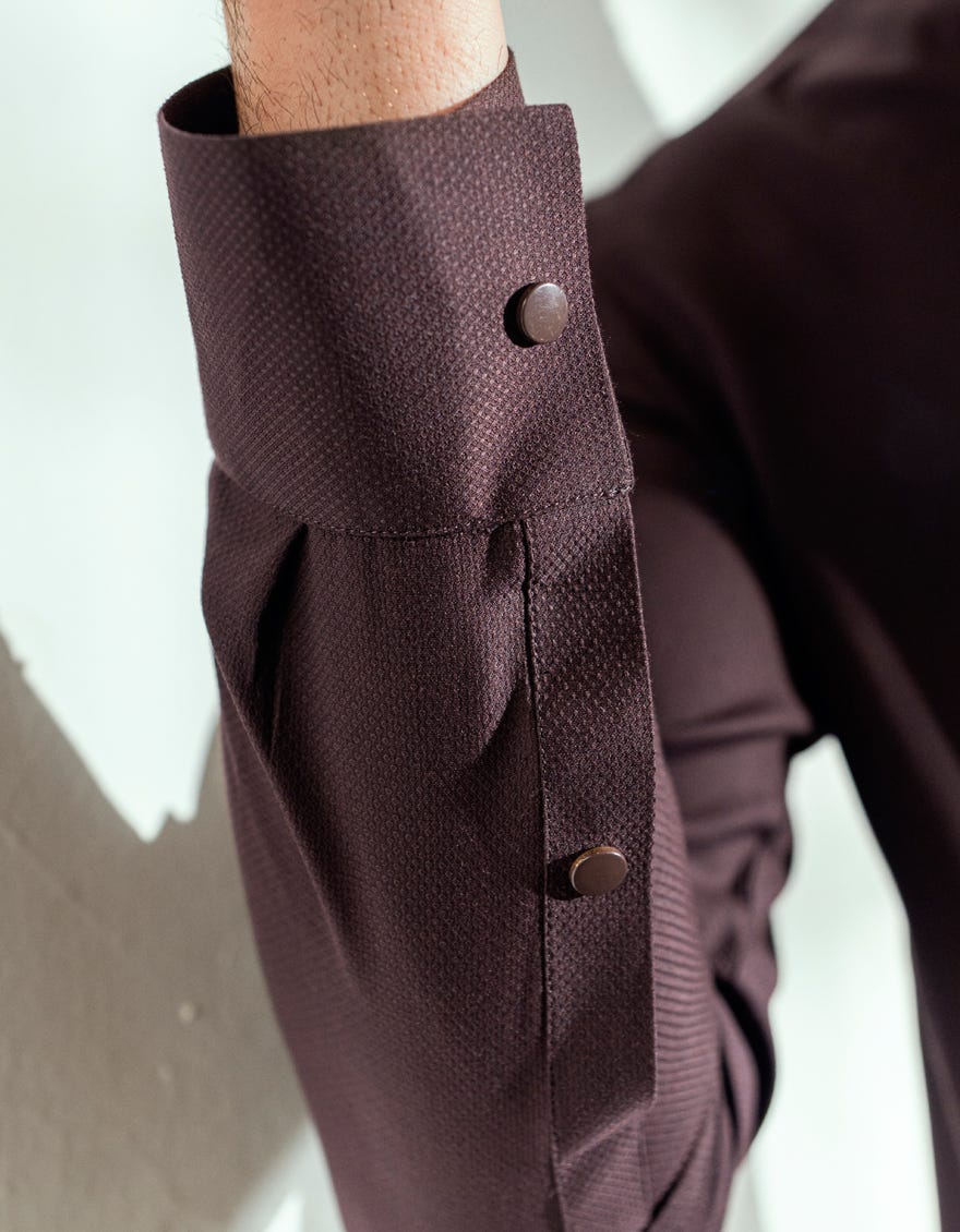DARK BROWN BLENDED CASUAL KAMEEZ SHALWAR
