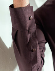 DARK BROWN BLENDED CASUAL KAMEEZ SHALWAR