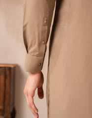 BROWN BLENDED CASUAL KAMEEZ SHALWAR