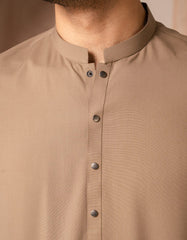 BROWN BLENDED CASUAL KAMEEZ SHALWAR