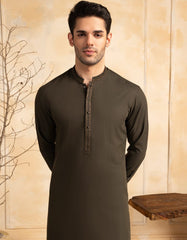 DARK GREEN BLENDED FORMAL KAMEEZ SHALWAR