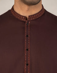 MAROON BLENDED FORMAL KAMEEZ SHALWAR