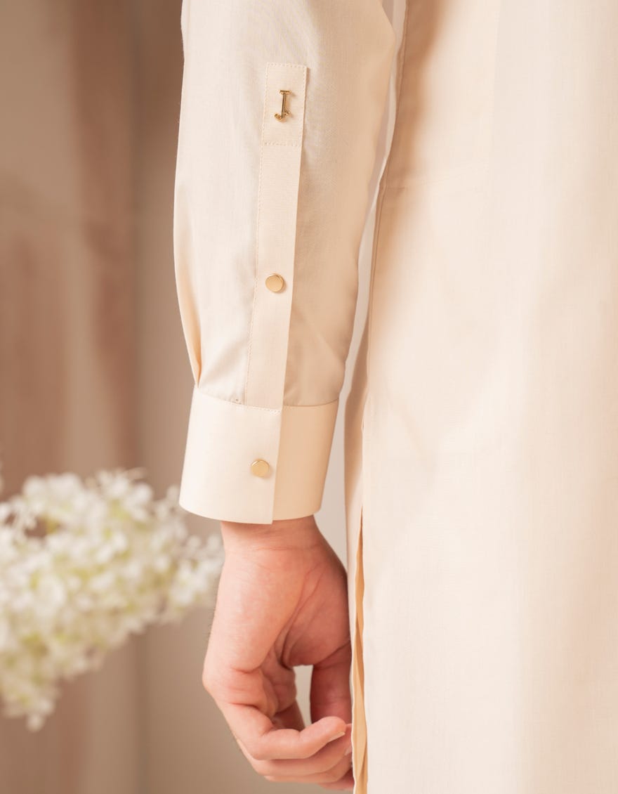 CREAM BLENDED CASUAL KAMEEZ SHALWAR