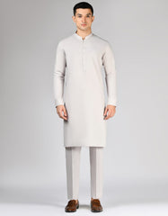 ECRU BLENDED UNSTITCHED KAMEEZ SHALWAR FABRIC | JJMS-2896