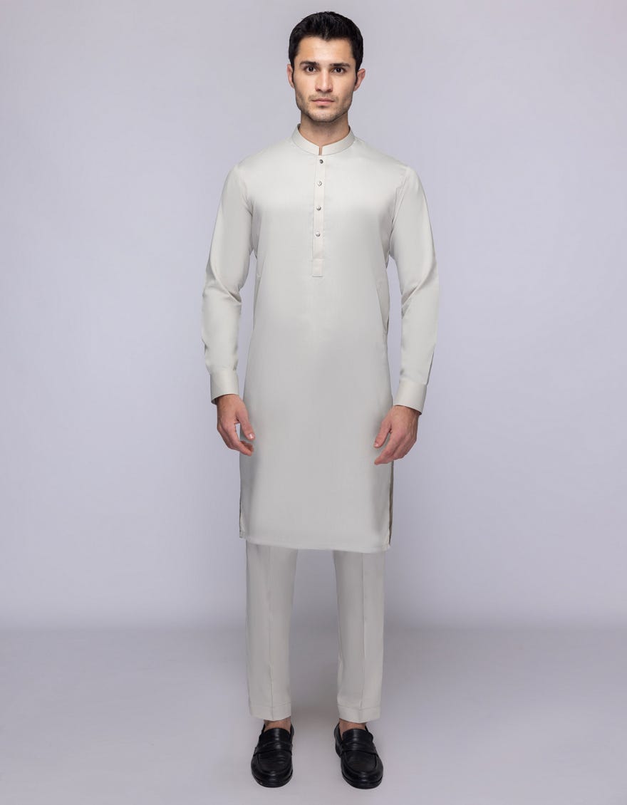 BEIGE BLENDED UNSTITCHED KAMEEZ SHALWAR FABRIC