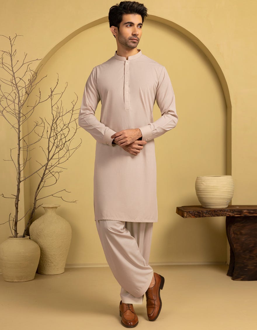 FAWN BLENDED UNSTITCHED KAMEEZ SHALWAR FABRIC