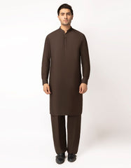 DEEP BROWN UNSTITCHED FABRIC