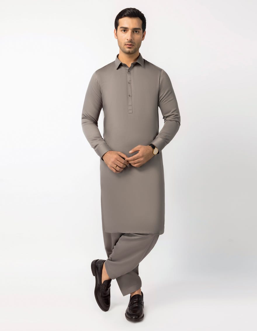 GREY UNSTITCHED FABRIC