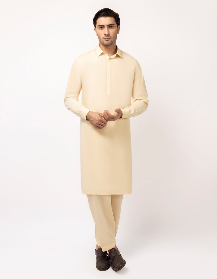 CREAM UNSTITCHED FABRIC
