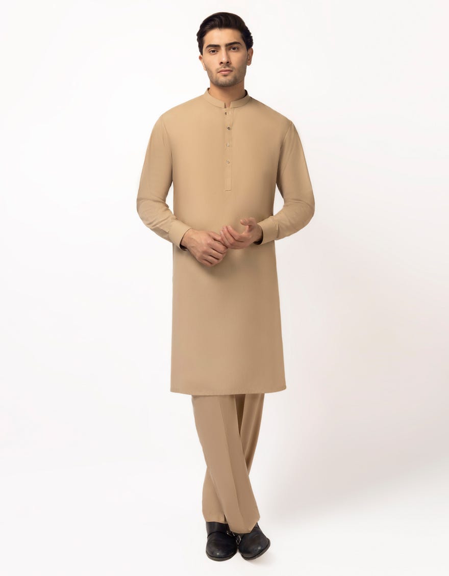 BEIGE UNSTITCHED FABRIC