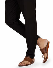 Black Cotton Plain - Men Straight Trouser JJPS-303/S22/JJ8302