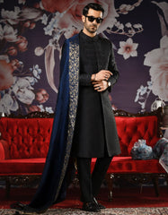 BLACK SHERWANI | JJSW-537