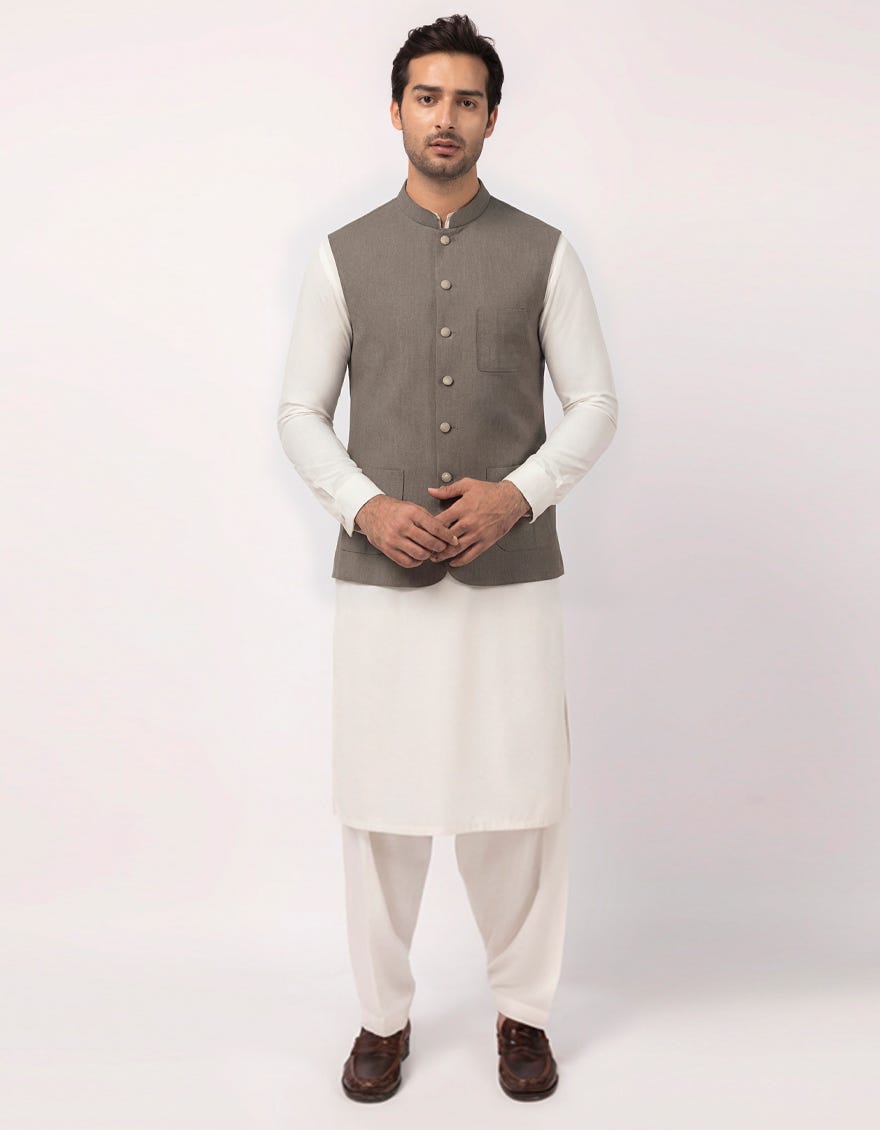 GREY SUITING WAISTCOAT