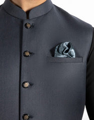 CHARCOAL SUITING WAISTCOAT